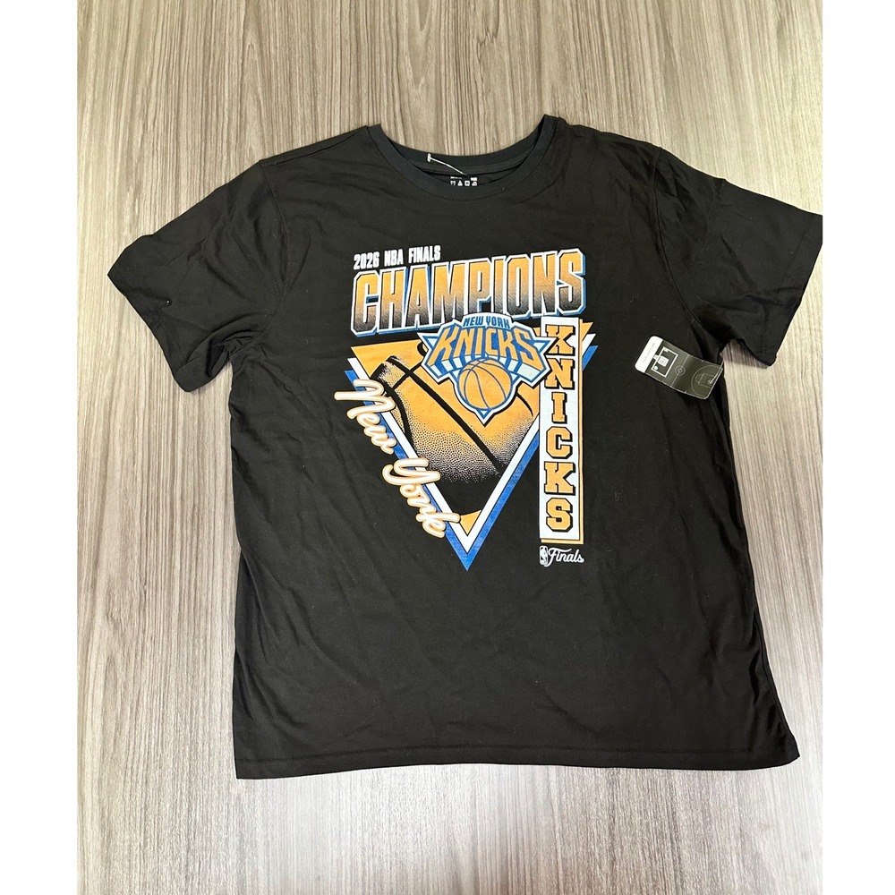 New NBA New York Knicks 2026 Finals Champions Graphic T-Shirt Black Mens 2XL NWT